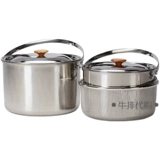 Snow Peak Xuefeng Heanlesse Steel House Outdoor Camping Tabs Al Dente Cookset 3 Set Set