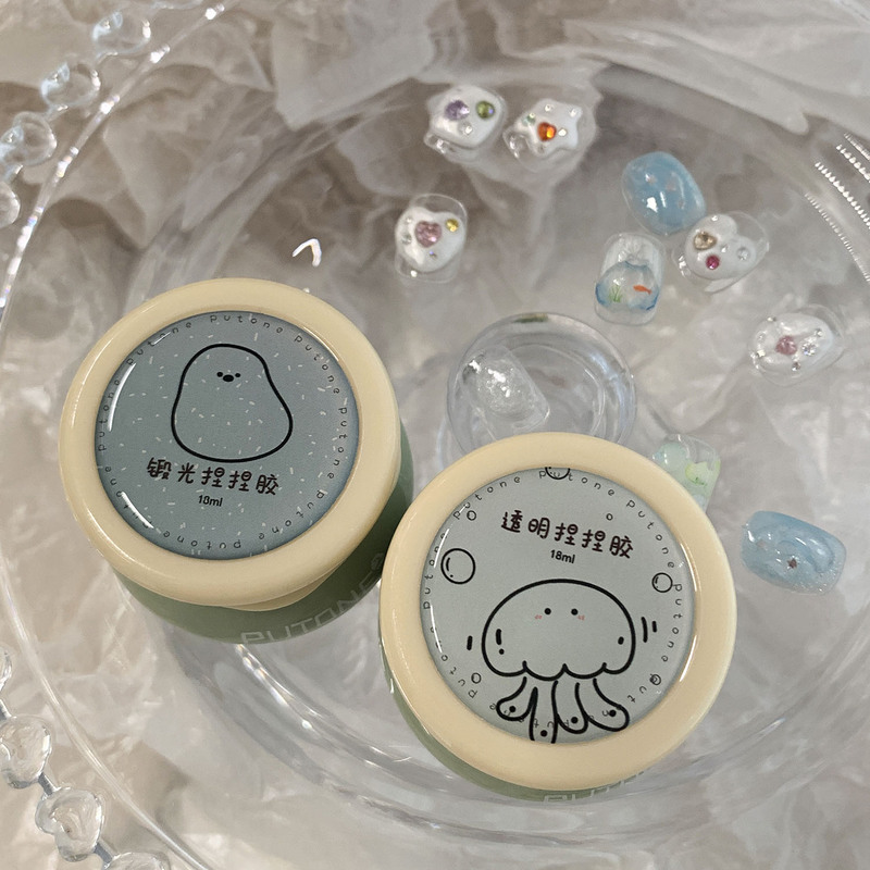 Forged Transparent Kneading Clay Putoneputone, Non-Sticky, Good Plasticity, High Transparency, High Gloss, Baroque Pearl Carving Forged Transparent Kneading Clay Putoneputone, Non-Sticky, Good Plasticity, High Transparency, High Gloss, Baroque Pearl Carving