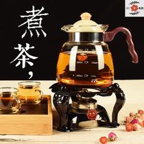 Kerosene lamp boiled tea stove tea set special outdoor tea maker household stainless steel kung fu tea heating set