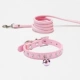 Розовый колокольчик, полиуретановый чокер, 1.2м