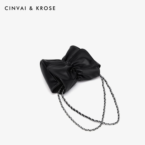 CinvaiKrose Маленькая сумка через плечо, сумка подмышку с бантиком на одно плечо