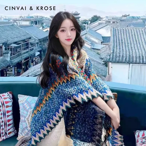 Официальный сайт небольшого флагманского магазина c&k, шаль, женская шаль в этническом стиле, плащ нового стиля 2025 года, плащ с кондиционером, шарф, женская верхняя одежда