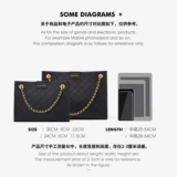 Сумка через плечо, вместительная и большая цепь, из натуральной кожи