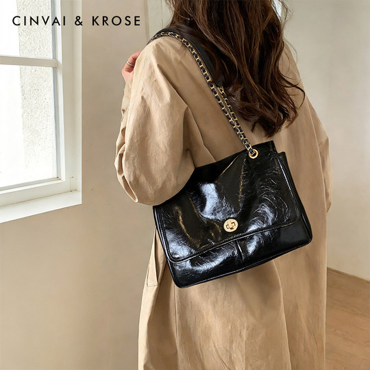 Cinvaikrose Official Store Shoulder Bag for Women 2025 New Genuine Leather Crossbody Commuter Bag Tote Underarm Bag