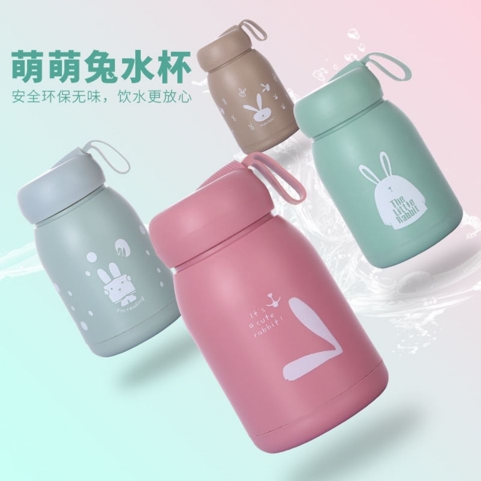 Small insulation cup fan with small pink net in water cup Han edition cute girl with rope double insulation male