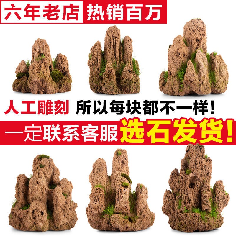 Micro-landscape Raw Stone of the small fake mountain pelvis stone pelvis stone with natural water-absorbing stone