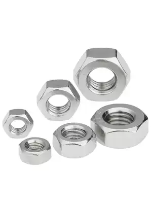 M3M4M5M6-M24 304 stainless steel anti-tooth hexagon nut Left tooth anti-wire anti-buckle nut Left-handed screw cap