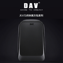 Tungee black square hard shell business mens and womens backpack backpack fashion trend texture shell wear-resistant non-slip DAV big V geometry black square bag sketching bag computer bag waterproof and scratch-proof