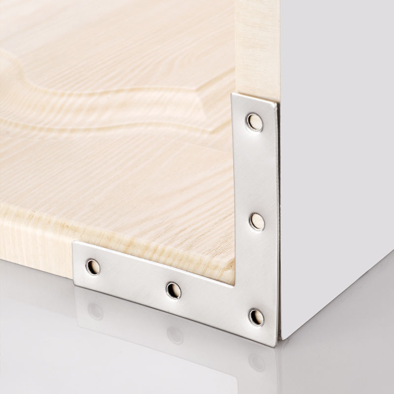 Stainless steel corner code L-shaped code angle iron bracket fixing part semicircle thickening right angle furniture hardware accessories connector