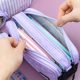 Chenguang large capacity pencil bag multi-function pencil bag camera bag Alice ins style high-value junior high school students special pencil case double zipper girls new storage bag primary school student stationery box