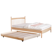 Pu Su Mu made Wheatfield mother-in-law bed spliced all solid wood childrens bed high and low double-layer pull-out bed drag bed tatami