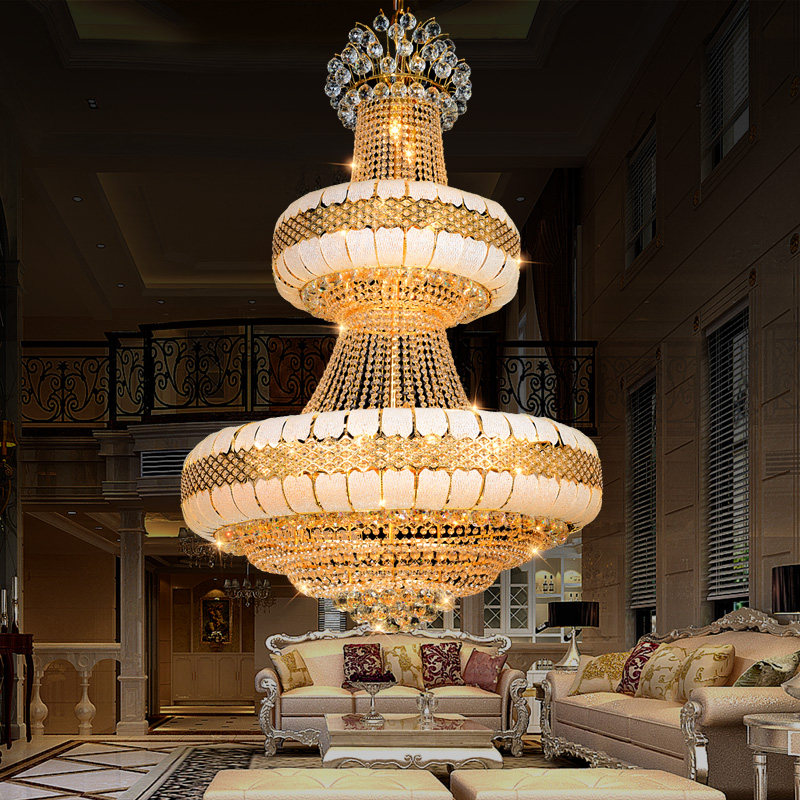 Duplex building living room chandelier Villa hotel living room chandelier building middle floor living room chandelier staircase chandelier