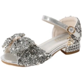 Сандалии для принцессы, летние туфли, детская обувь на высоком каблуке, для подиума, мягкая подошва