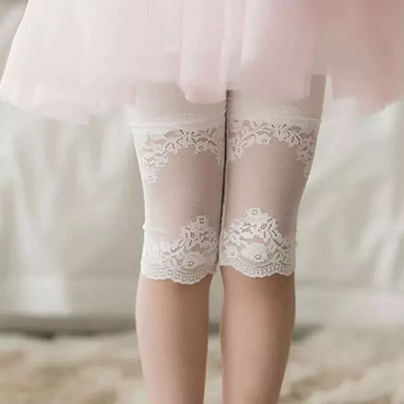 Quần bé gái an toàn quần legging trẻ em quần short chống lóa bé gái mùa hè bảy điểm mỏng phần bé nhỏ năm điểm - Quần tây thường