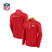 NFL Kansas City Chiefs Defender Streaky Zip Collar Long Sleeve Sweatshirt - Mens