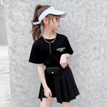 Girl Dress Girl Dress Girl Summer Net Red Ocean Trendy Summer Dress Overbearing Child Skirt Suit Fried Street eleven years old