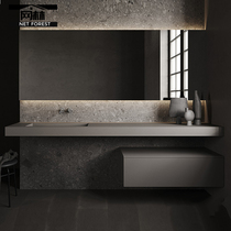 Net Forest Grey One-piece Artificial Stone Washbasin Cabinet Body Combined Toilet Bathroom Table Basin Bath Cabinet Customised