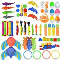 Summer hot sale children interactive water diving training toys children swimming pool throwing underwater torpedo 4 sets
