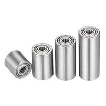 FA iron driven wheel double bearing flat belt pulley belt machine metal idler unpowered conveying roller 40-100