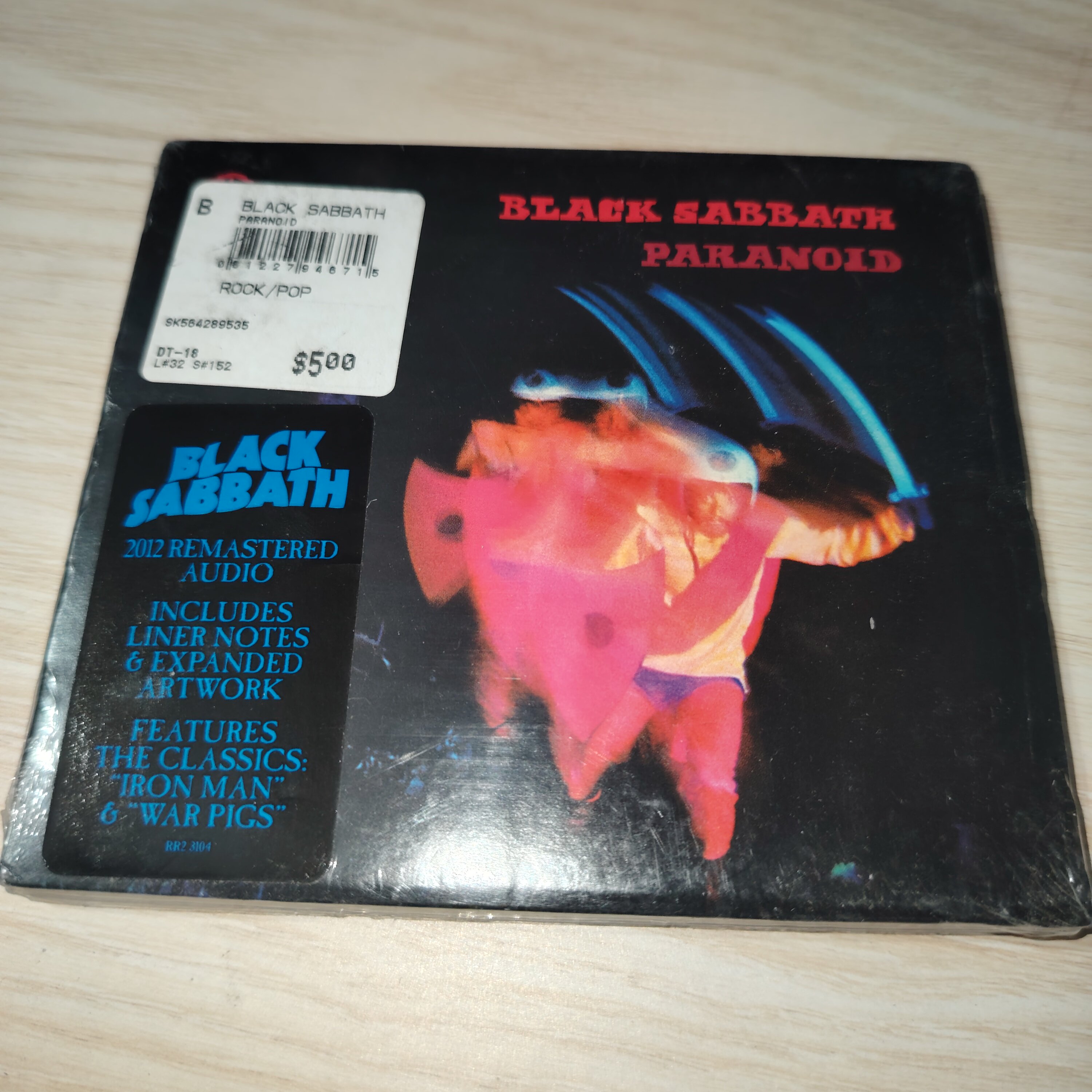 Нераспечатанный диск 1944 года в стиле рок Black Sabbath Paranoid Изображение 1