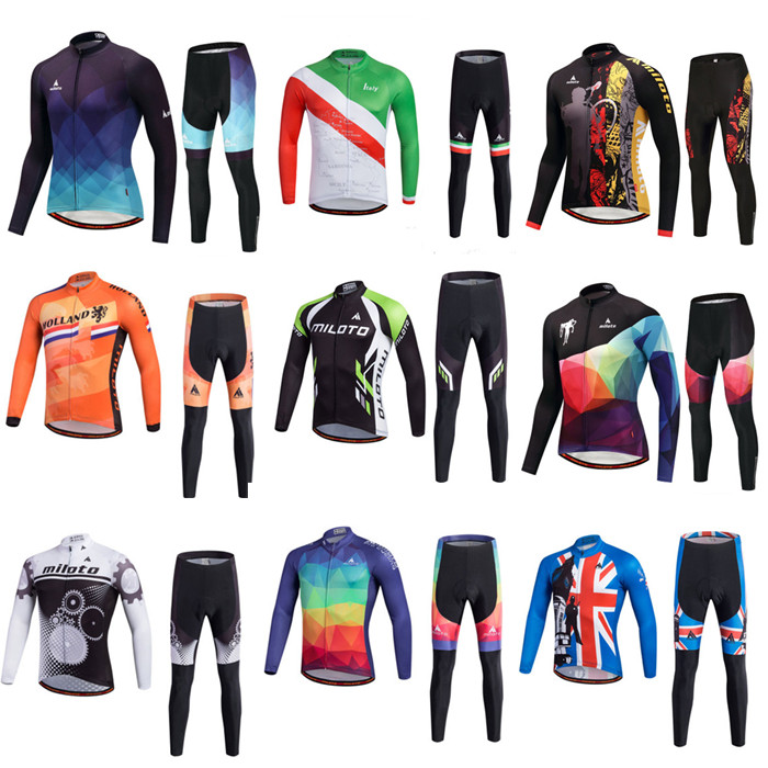 miloto spring autumn summer suit long sleeve male riding suit bike clothing hiking road long pants riding clothing