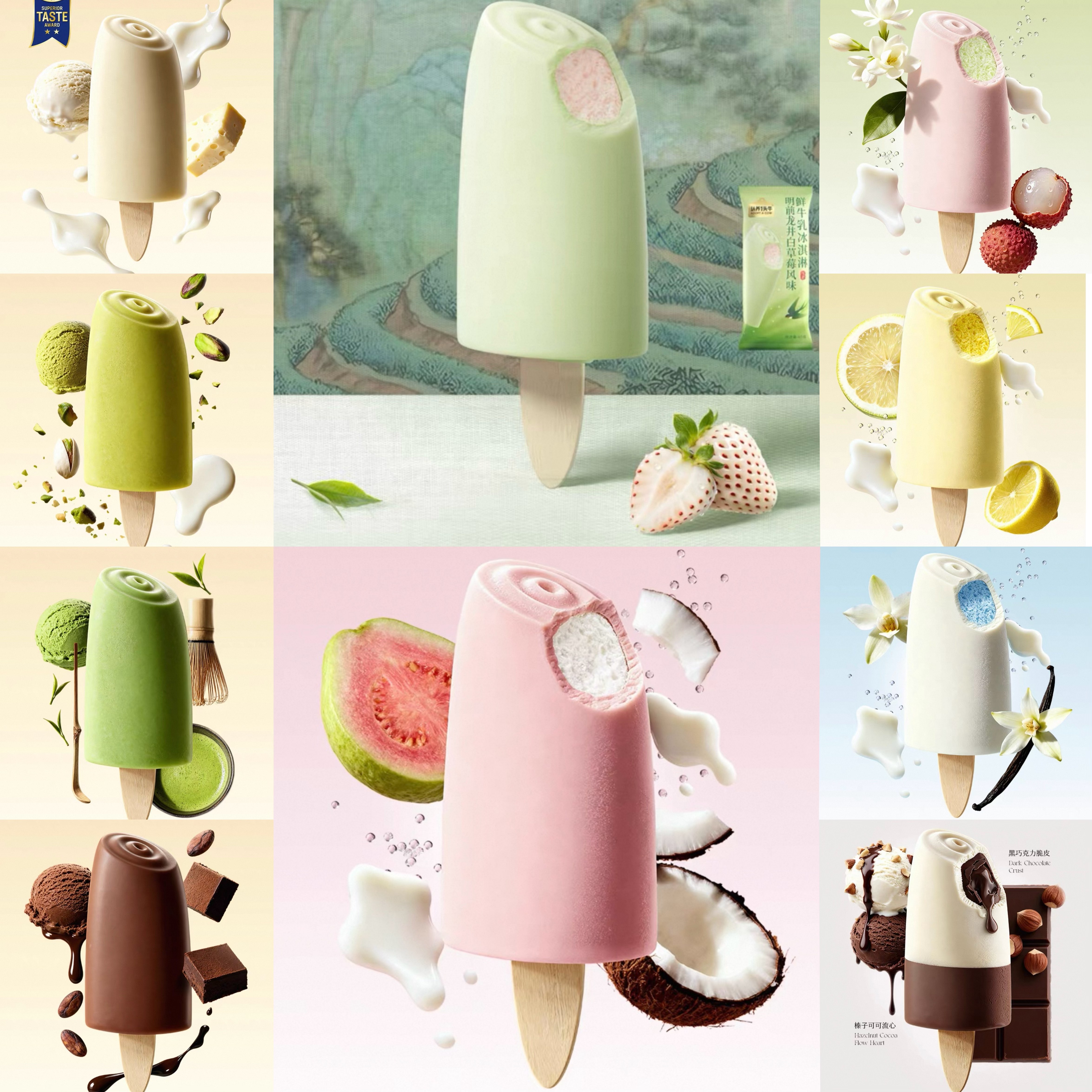 认养一头牛牛乳冰淇淋浓浓生巧开心果组合冰激凌网红雪糕冰棍新品