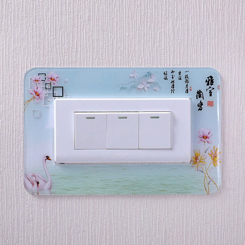 Декор для  выключателя 厂家开关贴亚克力插座保护套墙贴插座装饰套现代简约