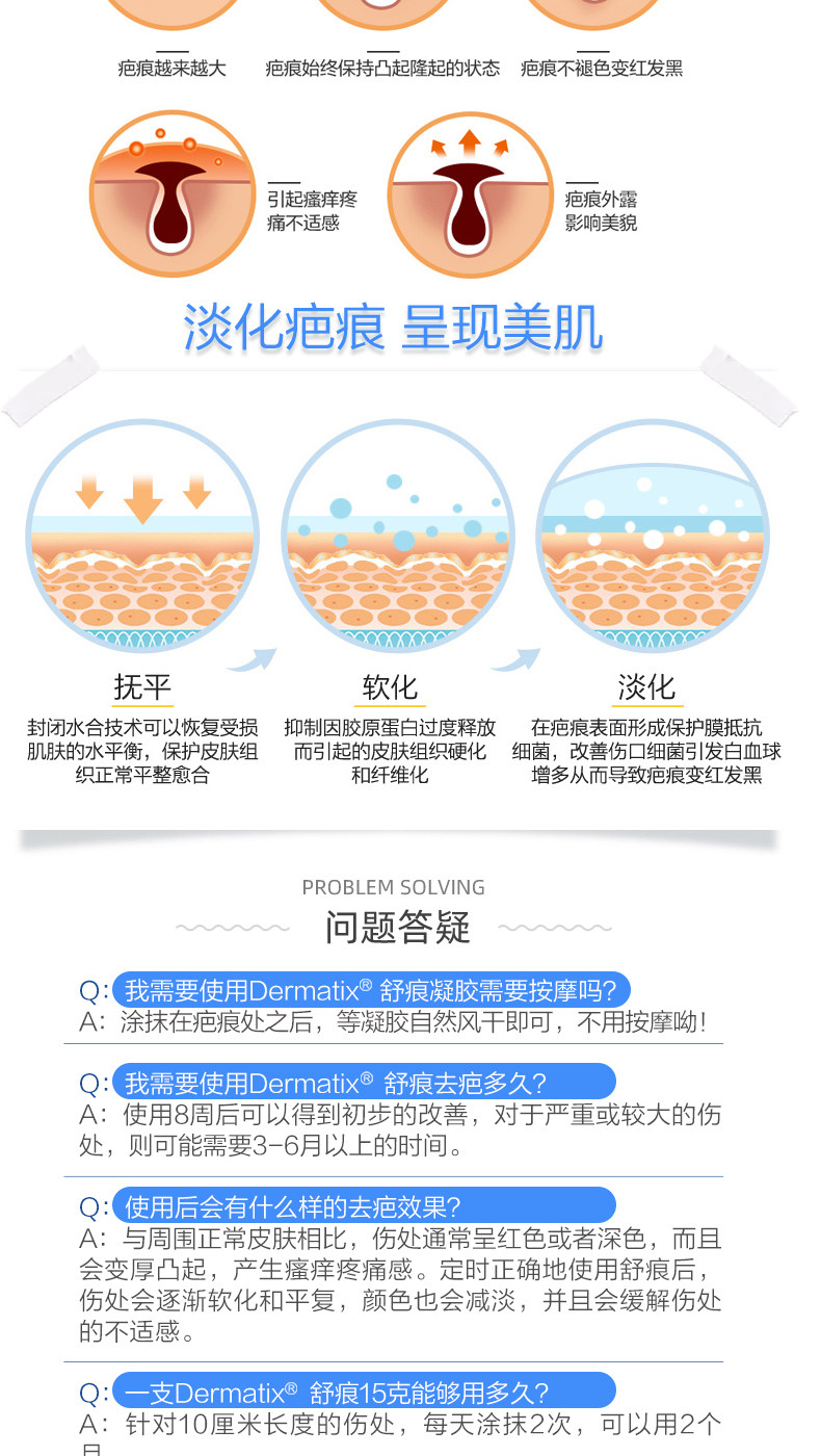 美国 Dermatix 舒痕 祛疤舒痕膏 15g 图4