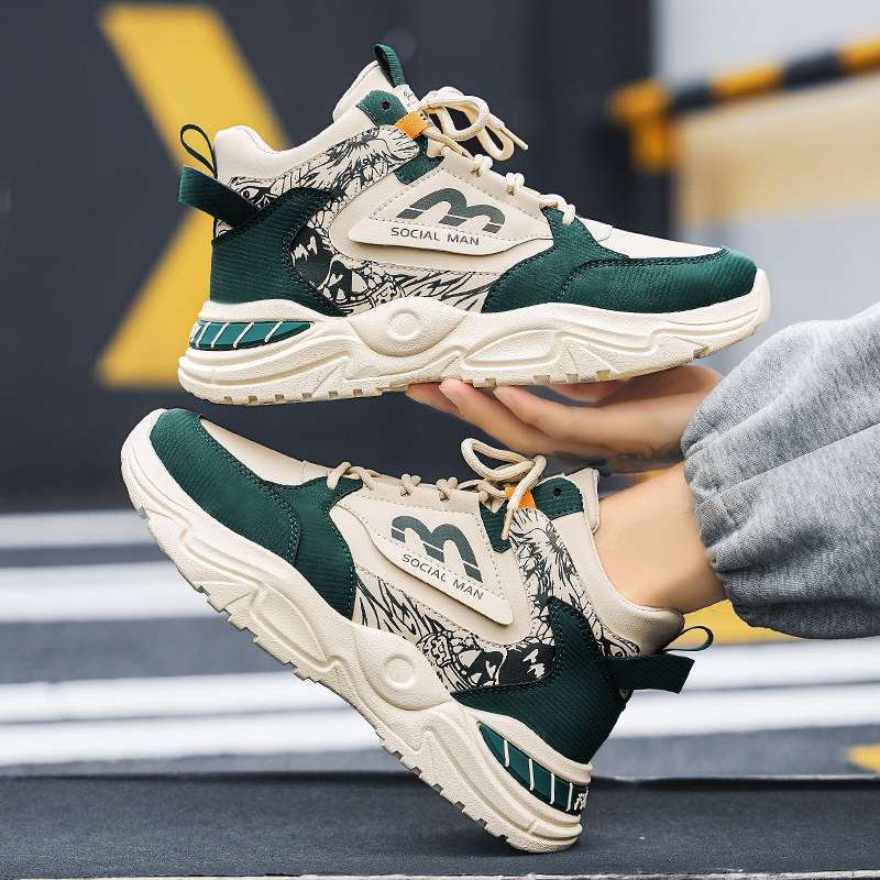 【品牌秒杀】买一送一男鞋新款秋季休闲运动鞋厚底老爹鞋子男潮鞋 2