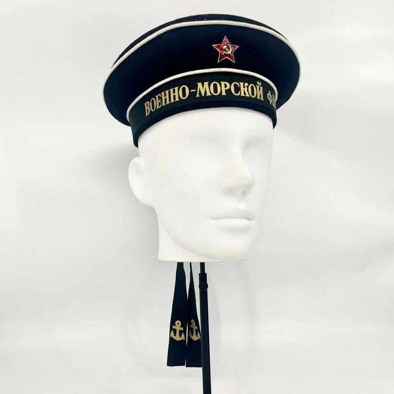 Soviet Union Russian Sailor Hat with Sailor Hat Badge, Universal Model, World War Ii Replica