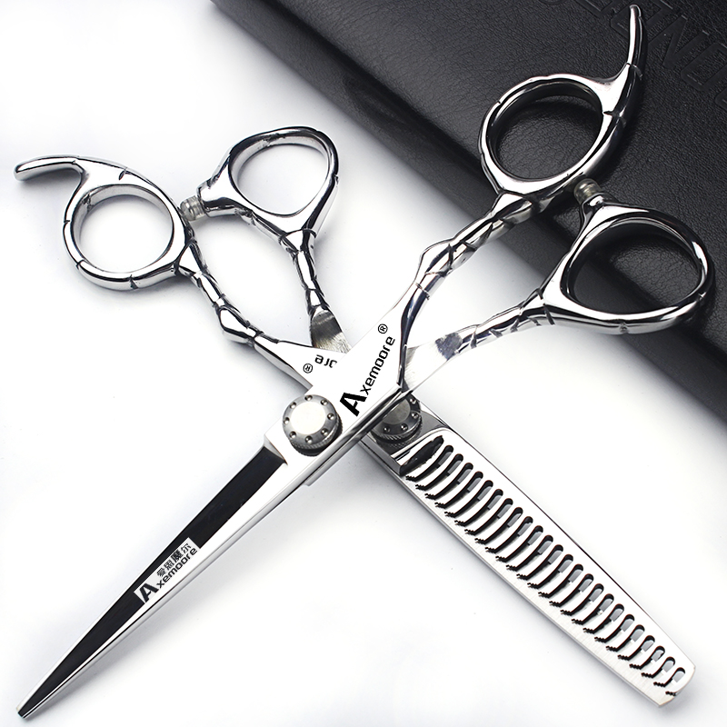 Hairdresser's special 6-inch flat scissors thin broken hair no trace teeth scissors imported from Japan 440C hairdressing scissors