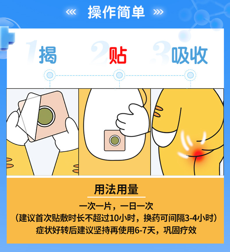 荣昌 肛泰痔疮贴 内痔愈贴外痔混合痔便血肿胀肉球肚脐贴痔疮药 4片/盒