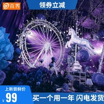 Large wrought iron Ferris wheel ornaments home accessories floor-standing outdoor furnishings hotel wedding props wedding arrangements