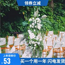 New bamboo chair outdoor lawn wedding wedding wedding wedding chair banquet chair White Gold slub chair hotel chair