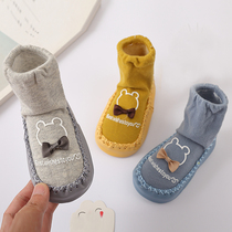 Baby Learn Step Shoe Spring Autumn Baby Soft-bottom Non-slip Shoes Socks Cute Toddler Spring Defense Drop Floor Socks 2 years 0-1