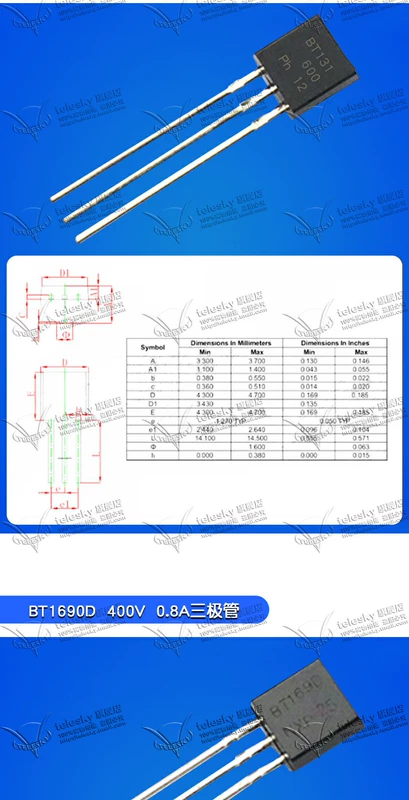 Transitor cắm S9014 S9011 BC327 HT7325 Transistor công suất thấp NPN TO-92 s8550