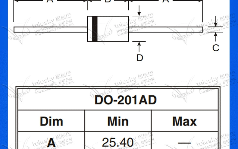 Diode Schottky 1N5824 IN5824 5A 30V Diode chỉnh lưu cắm trực tiếp (5 chiếc) cầu đi ốt