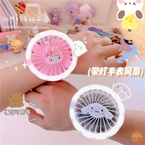Jade Gui dog fan watch with small electric fan fan portable student wrist clap ring 2022 net red toy