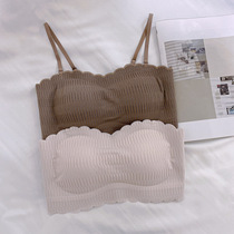 A slice of anti-walking breast thin chest without shoulder-strapped coat short summer collar-collar underwear