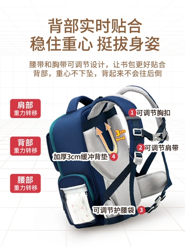 Вместительный и большой ранец для мальчиков со сниженной нагрузкой, коллекция 2022, защита позвоночника