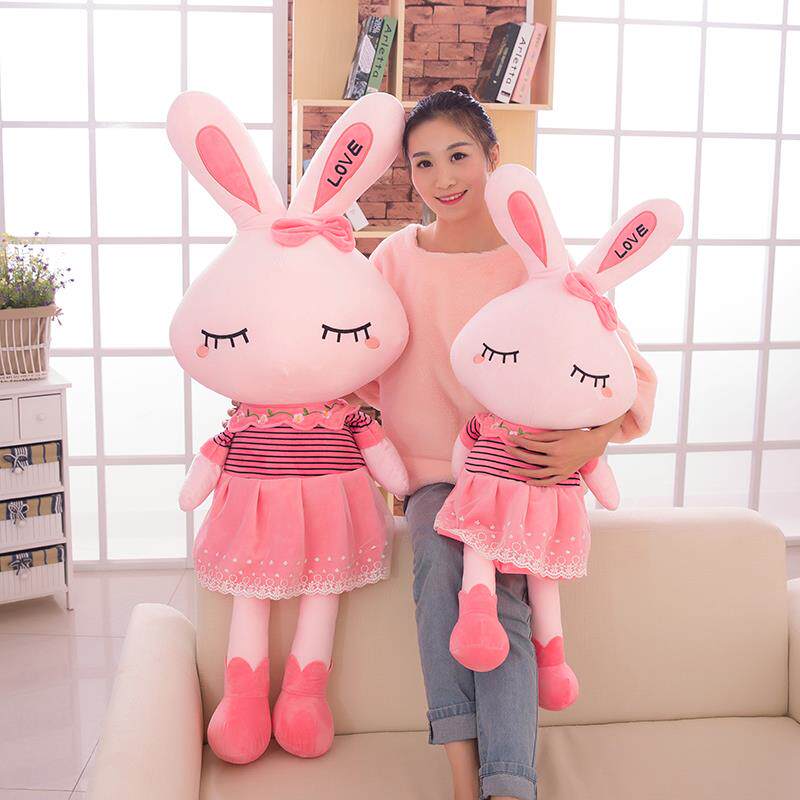Bunny Plush Doll Pillow Doll Sleeping Cute Doll Gives Girls and Children Birthday Gifts