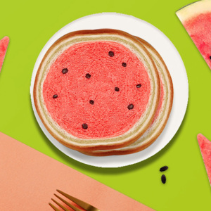 乐盟西瓜味吐司面包500g