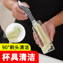 Wall breaking machine brush 360 degree hard brush water cup washing cup artifact cleaning brush milk bottle cleaning T