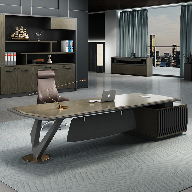 Desk chair combination boss table minimalist, modern office furniture big bandae president table head table general manager table