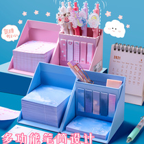 Deformation convenience post-boxed mesh red poo sign paper net red multifunction Pepsi pen holder message stickup with hands record Paper Teen Hearts Cute Pods Box Starkair Instant Sticklers to Birthday Gift