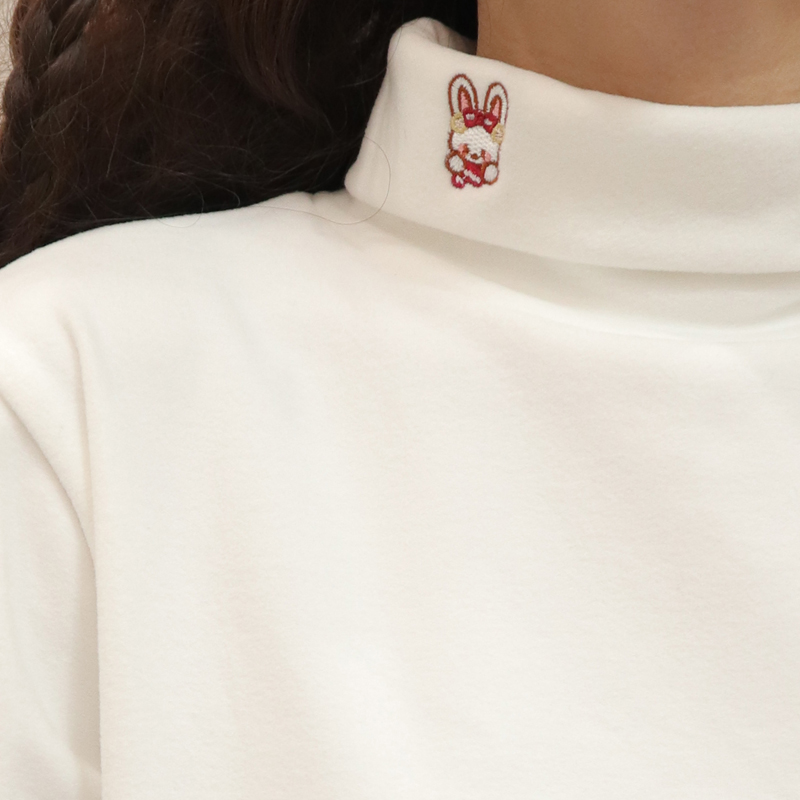 Chestnut honey jk beating undershirt with long sleeves Develvet semi-high collar Lolita slapped bottom shirt white 100 hitch blouse autumn winter