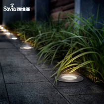 Sivia buried light Outdoor waterproof and dustproof Stainless steel embedded LED square garden lawn buried spotlight