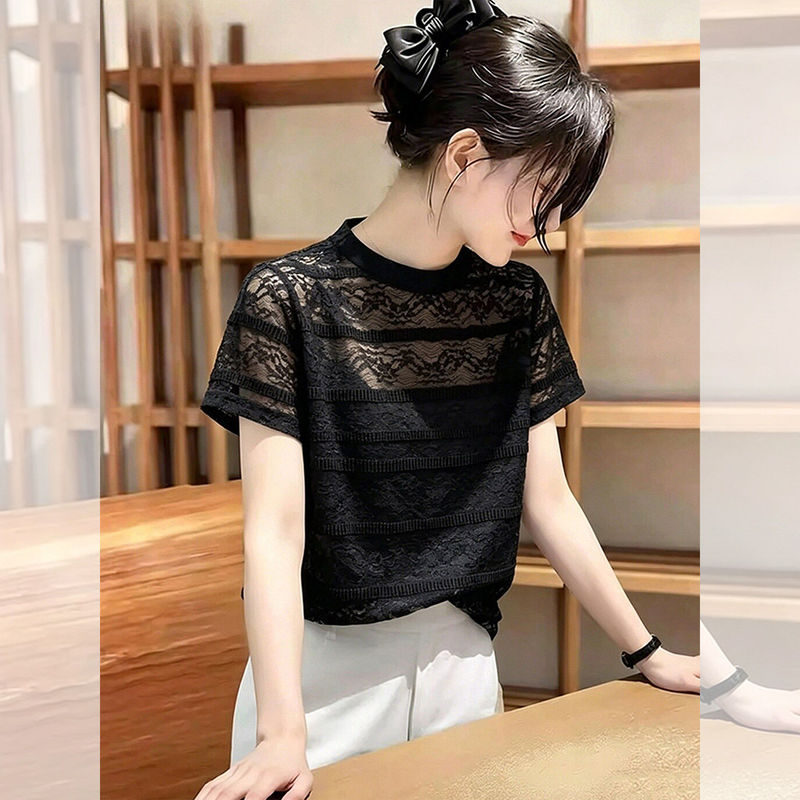 2026 Summer High-End, Stylish, Elegant, Unique Design, Korean-Style Versatile New Model, Stunning Black Top 2026 Summer High-End, Stylish, Elegant, Unique Design, Korean-Style Versatile New Model, Stunning Black Top