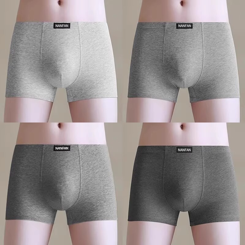 High-End Brand Men's Underwear Pure Cotton Antibacterial 2026 New Style Boys' Comfortable Breathable Boxer Shorts Men's Boxer Shorts
