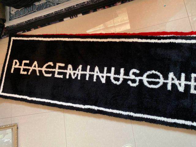 ковер 潮牌 peaceminusone权志龙同款pmo反战地毯 ins网红装饰防潮地垫